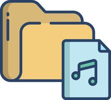 Folder linear color illustration vector