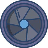 Aperture linear color illustration vector