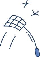 fly swatter linear color illustration vector