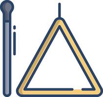 Triangle linear color illustration vector