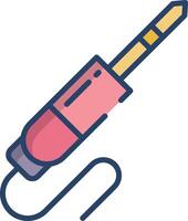 Connector linear color illustration vector