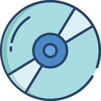 Record linear color illustration vector
