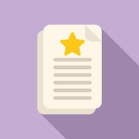 Document with a star icon vector