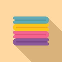 Stack of colorful towels, a minimalist illustration vector