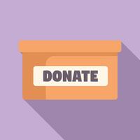Simple donation box is waiting for people to share what they can vector