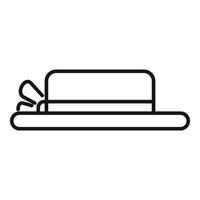 Simple and elegant line art icon of a bowler hat, adding a touch of class vector