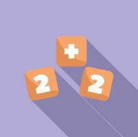 Solving simple math problems visually vector