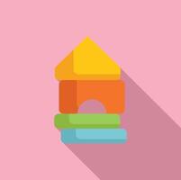Building blocks creating a house vector