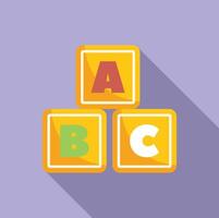 Colorful abc building blocks for learning the alphabet vector