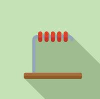 Counting beads on abacus showing long shadow vector