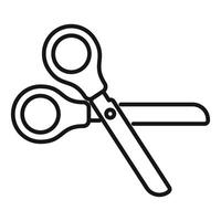 Scissors cutting line icon minimalist vector
