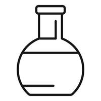 Simple, bold icon of a chemical flask, perfect for representing science, chemistry, and laboratory settings vector