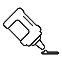Applying glue from bottle with precision tip vector