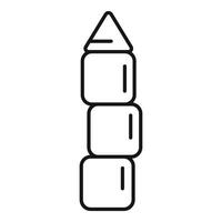 Stacking building blocks towering high vector