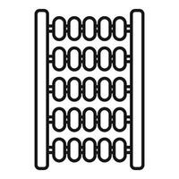 Classic abacus counting tool icon vector