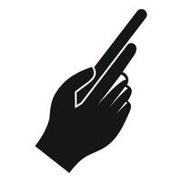 Hand pointing up with two fingers vector