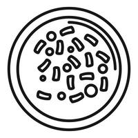 Examining bacteria multiplying in a petri dish vector