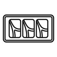 Airplane windows showing view of roads vector