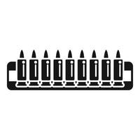 Bullets representing military combat and violence vector