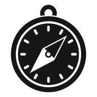 Finding direction with compass icon vector