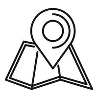 Pinpointing the location on a map vector