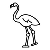 Elegant flamingo minimalist line art vector