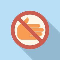 No handshaking allowed showing stop sign vector