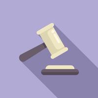 Judge hammer striking sound block vector