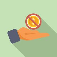 Hand refusing payment, representing ethical business practices and anti corruption vector