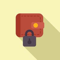 Secured wallet with padlock illustration vector