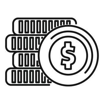 Simple representation of the power of saving, showing how small amounts can grow into a large sum over time vector