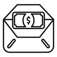 Sending money securely in envelope vector