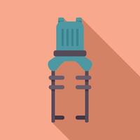 Jumping stilts icon showing bouncing and recreation vector