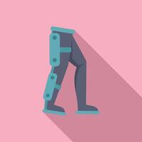Modern exoskeleton assisting with walking, making life easier for people with disabilities vector