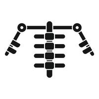 Exoskeleton spine support system icon vector
