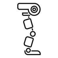 Robotic leg smoothly moving forward with a stylish design vector
