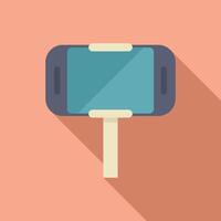 Smartphone being used with a monopod vector