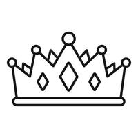Simple crown line art for royalty and power vector