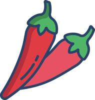 Chilli sauce linear color illustration vector