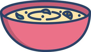 Sopa De Lima linear color illustration vector