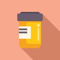 Simple illustration of a medical pills container, evoking concepts of health and wellness vector