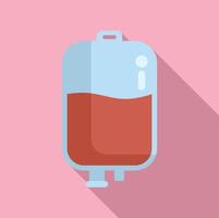 Representing donating blood and helping patients in need of a transfusion vector