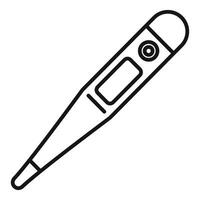 Digital medical thermometer showing temperature vector