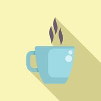 Enjoying the aromatic pleasure of a hot beverage vector