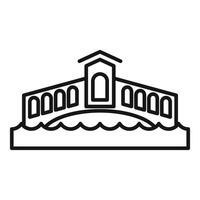 Rialto bridge connecting two sides vector