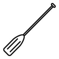 Wooden boat paddle with handle for kayaking vector