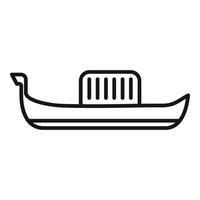Gondola floating on canal icon vector