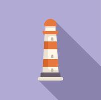 Lighthouse guiding ships at night vector