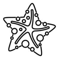 Starfish with circles modern simple lineart logo vector