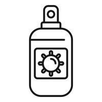 Sunscreen spray bottle protecting from sun rays vector